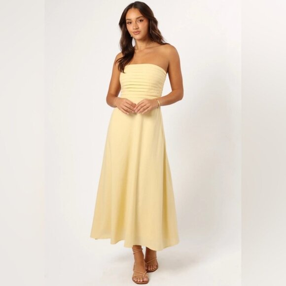 Petal and Pup - Kenna Strapless Yellow Dress (M) - Picture 2 of 4